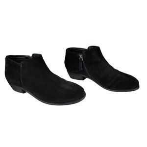 Softwalk Rocklin Ankle Boots Bootie 7M Women Black Suede Leather Western cowgirl